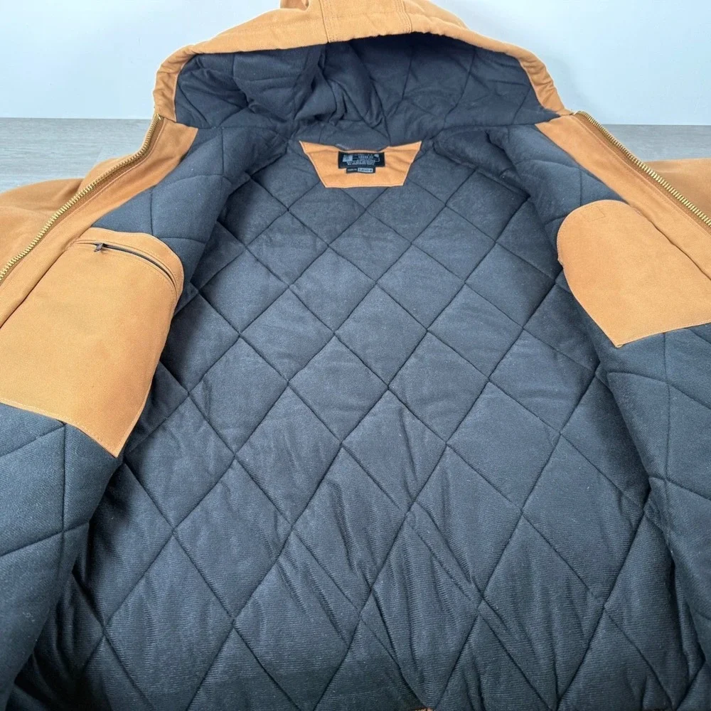 Carhartt J140 Firm Duck Insulated Active Jac Brown XL Tall OJ0140-M